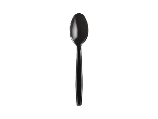 Heavy Duty Tea Spoons - Black - Plastic - Case of 1000 - MB Grocery