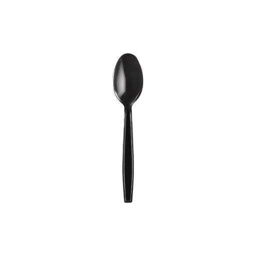 Heavy Duty Tea Spoons - Black - Plastic - Case of 1000 - Miller & Bean Coffee Company