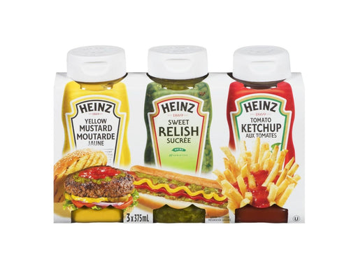 Heinz Condiment Pack 3 x 375ml Squeeze - MB Grocery
