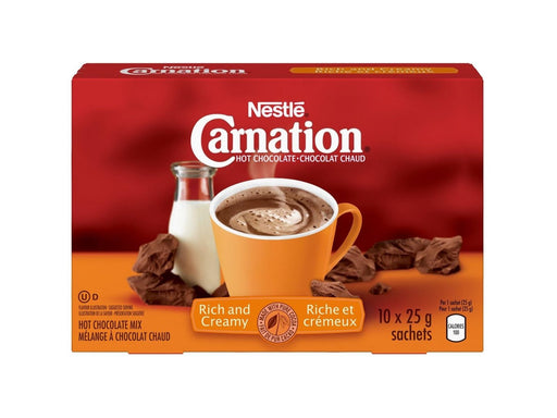Hot Chocolate - Instant - Carnation Rich and Creamy Sachets - 10 x 25g - MB Grocery