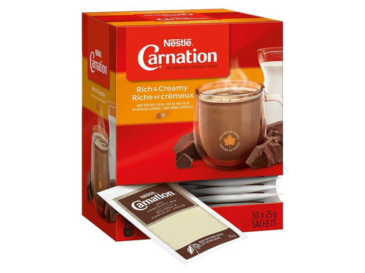 Hot Chocolate - Instant - Carnation Rich and Creamy Sachets - 50 x 25g - MB Grocery