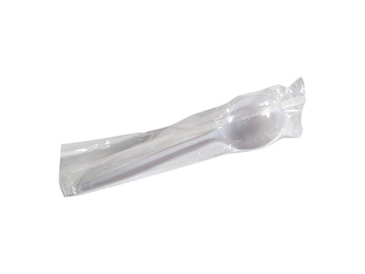 Individually Wrapped - Heavy Duty - White - Soup Spoons - Case of 500 - MB Grocery