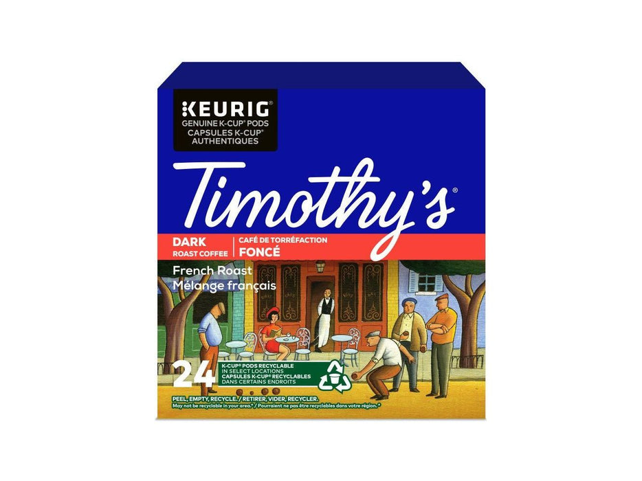 K-Cup - Timothy's - Coffee - Dark - French Roast - Box 24 - MB Grocery