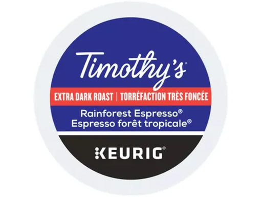 K-Cup - Timothy's - Coffee - Extra Dark - Rainforest Espresso - Box 24 - MB Grocery
