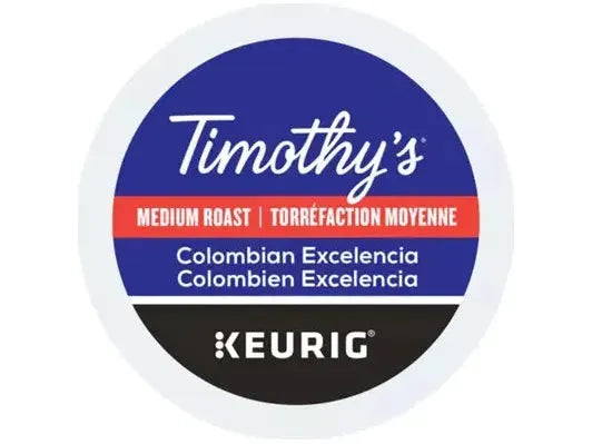 K-Cup - Timothy's - Coffee - Medium - Colombian Excelencia - Box 24 - MB Grocery