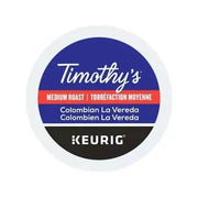 K - Cup - Timothy's - Coffee - Medium - Colombian La Vereda - Miller & Bean Coffee Company