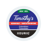 K - Cup - Timothy's - Coffee - Medium - Decaf Colombian - Miller & Bean Coffee Company