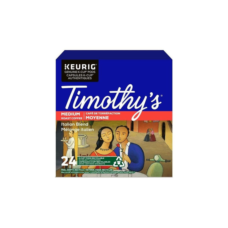 K - Cup - Timothy's - Coffee - Medium - Italian Blend - Miller & Bean Coffee Company