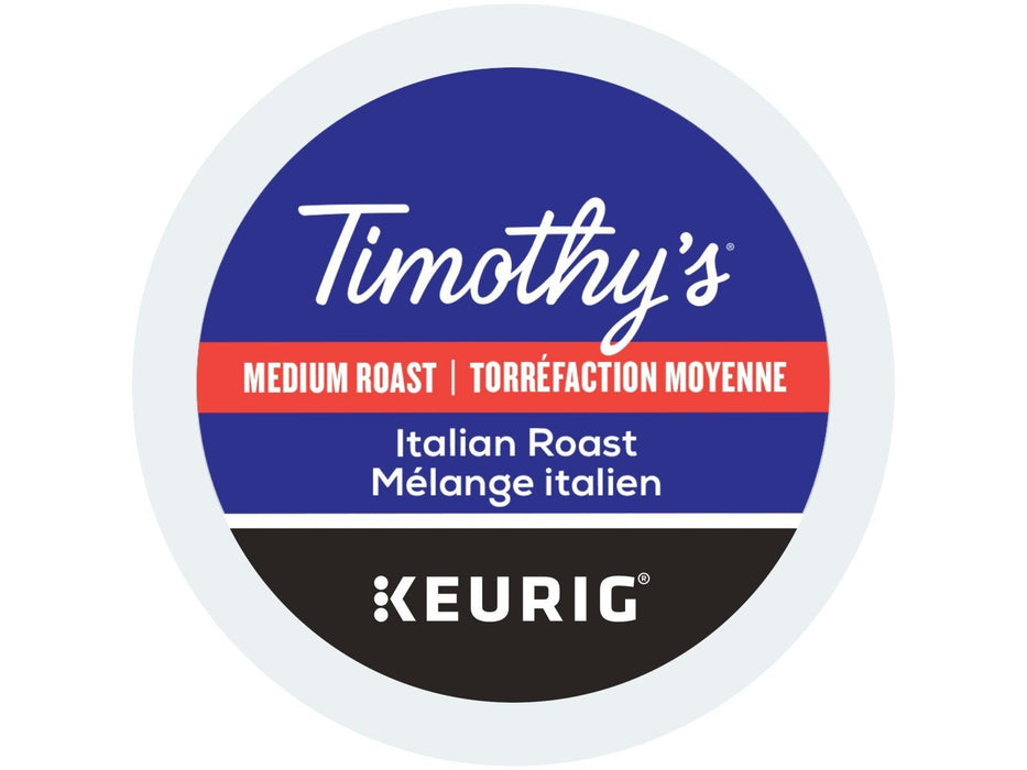 K-Cup - Timothy's - Coffee - Medium - Italian Blend - Box 24 - MB Grocery