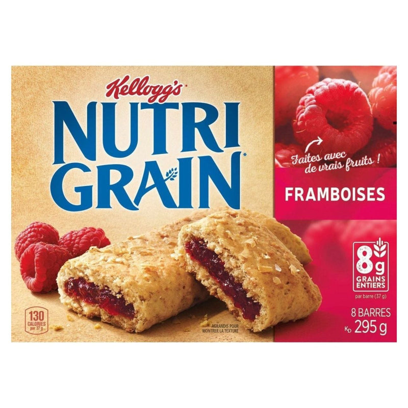 Kellogg's Nutri - Grain Cereal Bars 295g - Raspberry - 8 Bars - Miller & Bean Coffee Company