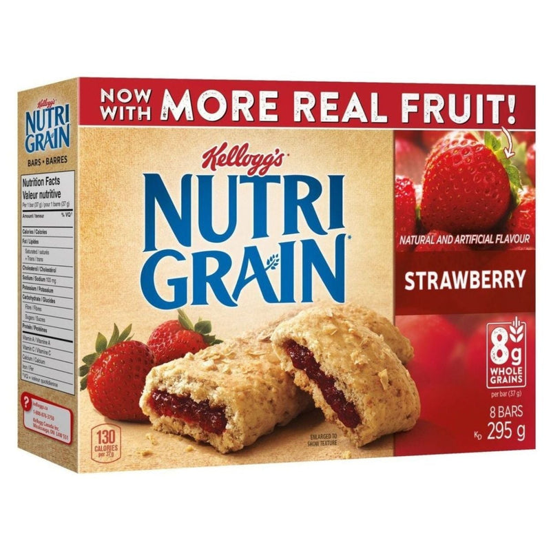 Kellogg's Nutri - Grain Cereal Bars 295g - Strawberry - 8 Bars - Miller & Bean Coffee Company