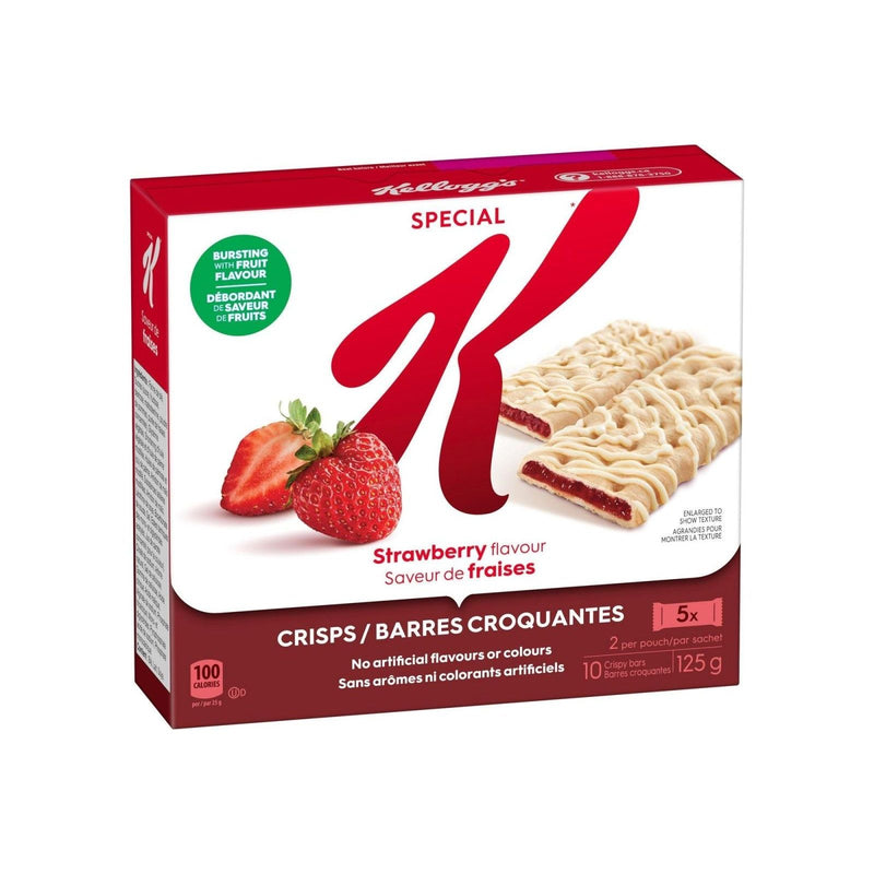 Kellogg's Special K Fruit Crisps - Strawberry Flavour - 10 bars - (Wrapped 5 x 2) - Miller & Bean Coffee Company