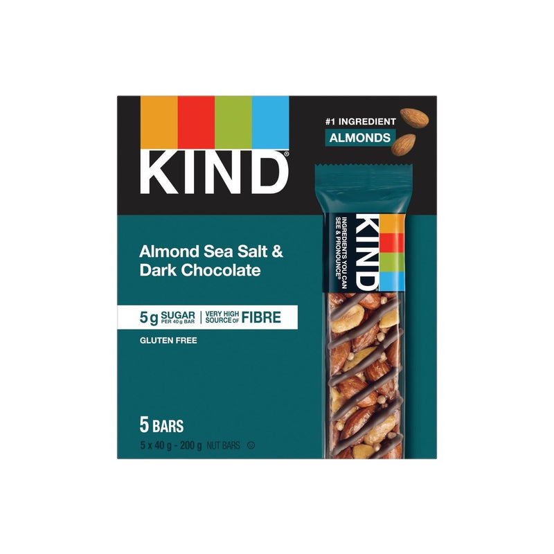 Kind Almond Sea Salt & Dark Chocolate - 5 Bars x 40g - Miller & Bean Coffee Company
