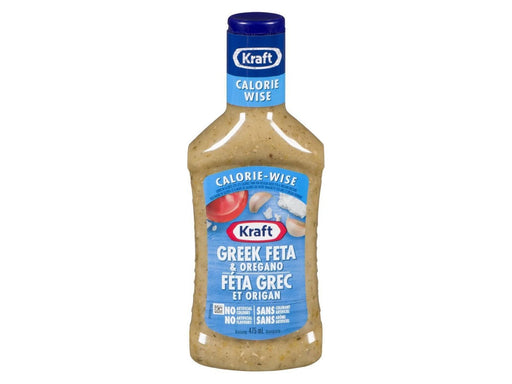 Kraft Greek Feta & Oregano Calorie Wise Salad Dressing 475ml - MB Grocery