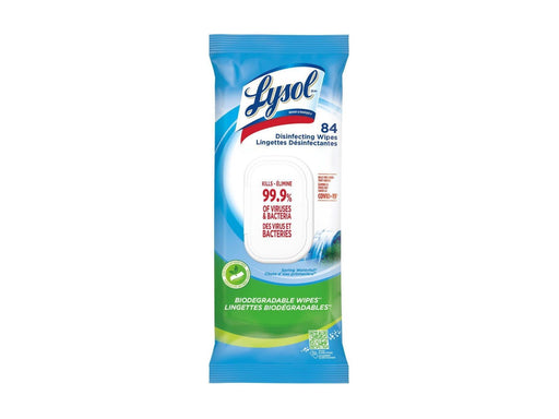 Lysol Advanced Disinfecting Biodegradable Wipes - 1 Flat Pack of 84 - MB Grocery