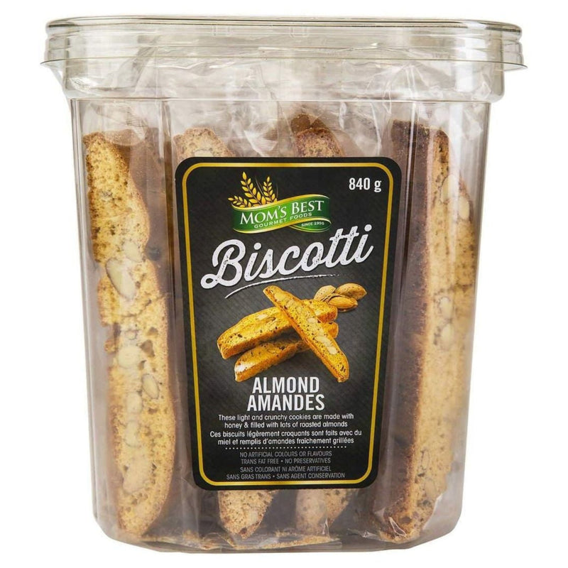 Mom’s Best Almond Biscotti - Almond - Individually Wrapped - 24 x 30g - Miller & Bean Coffee Company