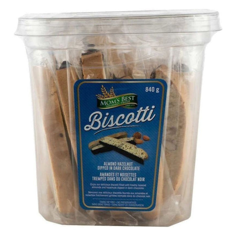 Mom’s Best Almond Hazelnut Biscotti - Individually Wrapped - 24 x 30g - Miller & Bean Coffee Company