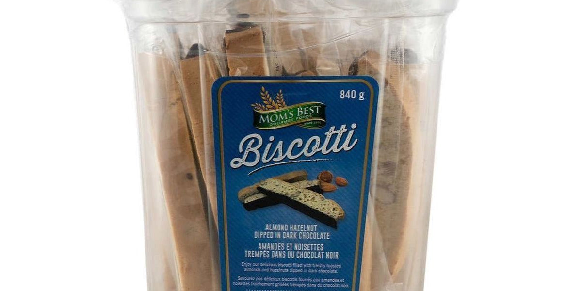 Mom’s Best Almond Hazelnut Biscotti Individually Wrapped 24 x 30g — Miller & Bean Coffee Company
