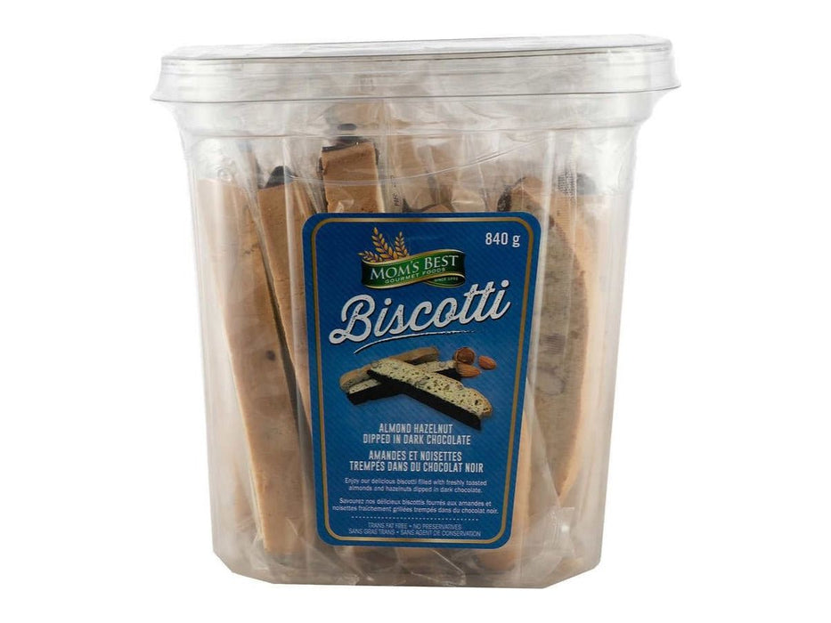 Mom's Best Almond Hazelnut Biscotti - Individually Wrapped - 24 x 30g —  Miller & Bean Coffee Company