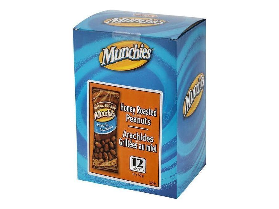 Munchies - Peanuts - Honey Roasted - Box of 12 Packs - MB Grocery