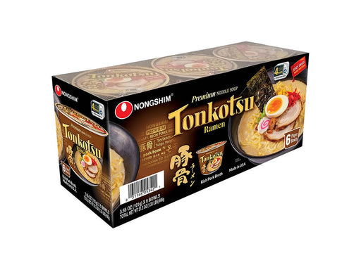Nongshim Tonkotsu Ramen Noodle Soup 6 × 101g - MB Grocery