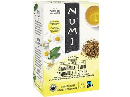 Numi Organic Tea - Chamomile Lemon - Box of 18 - MB Grocery