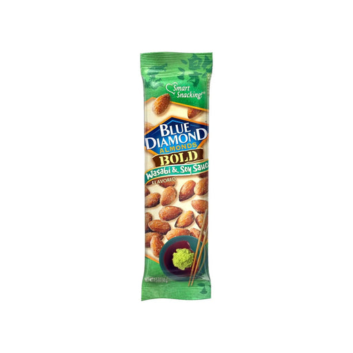Nuts - Blue Diamond Wasabi and Soy Sauce Almonds - Box of 12 Packs - Miller & Bean Coffee Company