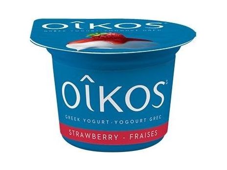 OIKOS Greek Yogurt - Strawberry Flavour - Pack of 12 x 100g - MB Grocery