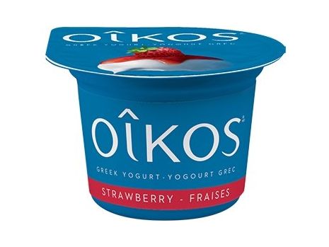 OIKOS Greek Yogurt - Strawberry Flavour - Pack of 12 x 100g - MB Grocery