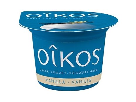 OIKOS Greek Yogurt - Vanilla Flavour - Pack of 12 x 100g - MB Grocery