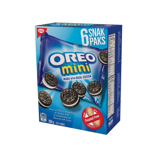 Oreo Mini Snak Paks - Individually Wrapped - 6 Bags x 180g - Miller & Bean Coffee Company
