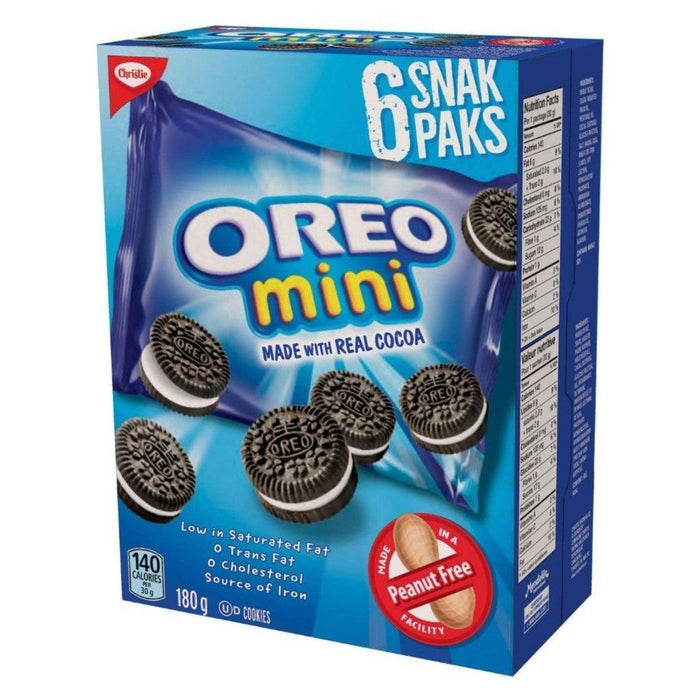 Oreo Mini Snak Paks - Individually Wrapped - 6 Bags x 180g - Miller & Bean Coffee Company