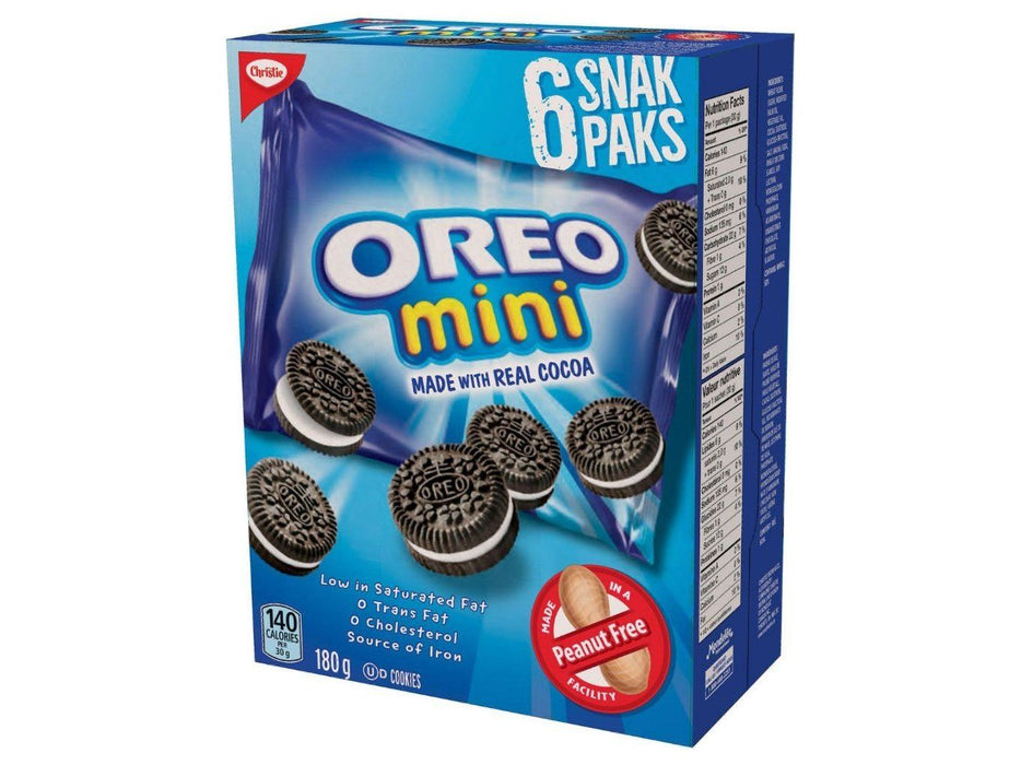 Oreo Mini Snak Paks - Individually Wrapped - 6 Bags x 180g - MB Grocery