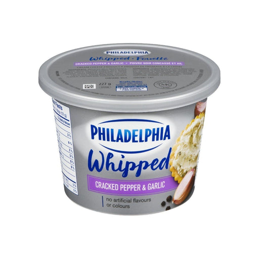 Philadelphia Whipped Cracked Pepper & Garlic Cream Cheese 227g - Miller & Bean Coffee Company