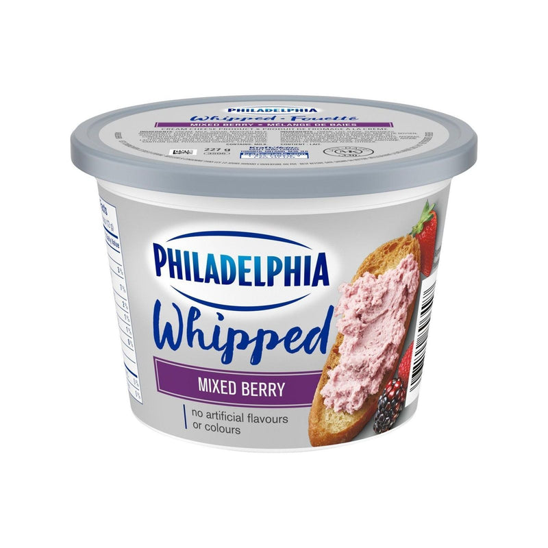 Philadelphia Cream Cheese Raspberry Philadelphia Whipped Mixed Berry Cream Cheese 227g - Miller & Bean ...