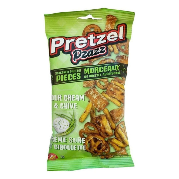 Pretzel Pzazz Sour Cream & Chive 12 × 56 g - Miller & Bean Coffee Company
