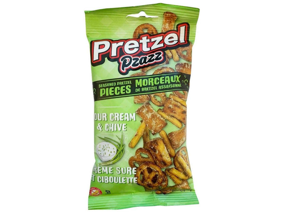 Pretzel Pzazz Sour Cream & Chive 12 × 56 g - MB Grocery