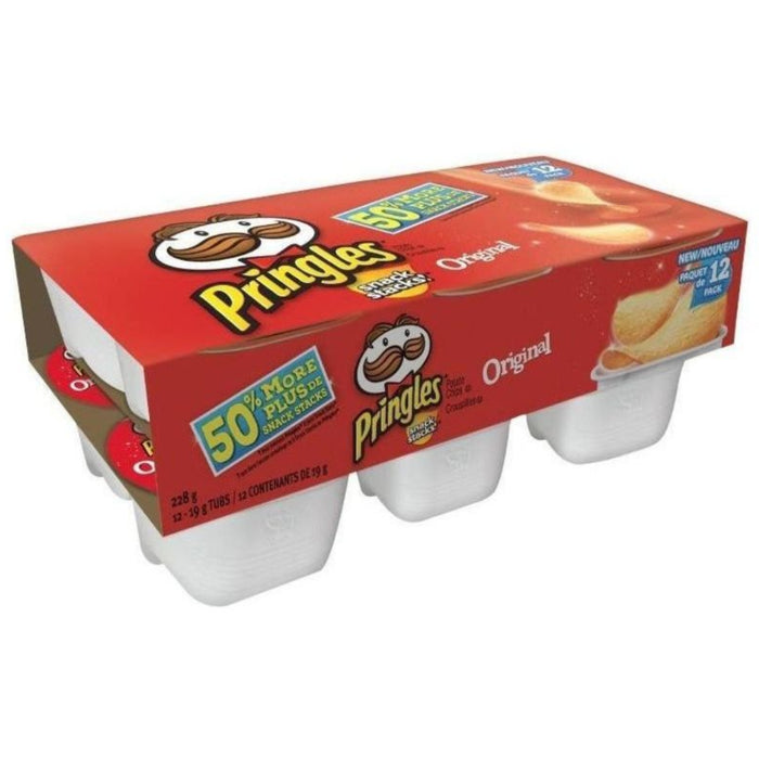 Pringles Snack Stacks Original Flavour Potato Chips 12 x 19g - Miller ...