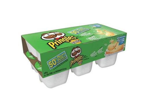 Pringles Snack Stacks Sour Cream and Onion Flavour Potato Chips 12 x 19g - MB Grocery
