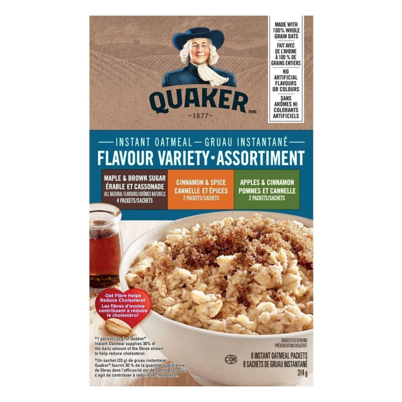 Quaker Instant Family Variety 3 Flv - 8 Packets - 314g - Miller & Bean Coffee Company