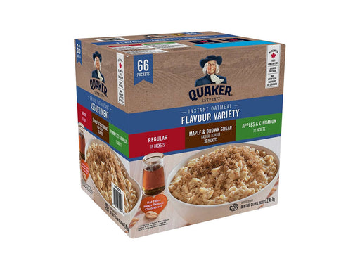 Quaker Instant Oatmeal 3 Flavour Variety Pack - 66 pouches - MB Grocery