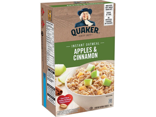 Quaker Instant Oatmeal Apple And Cinnamon - 8 Packets - 264G - MB Grocery