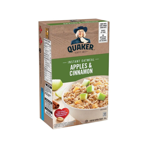 Quaker Instant Oatmeal Apple And Cinnamon - 8 Packets - 264G - Miller & Bean Coffee Company
