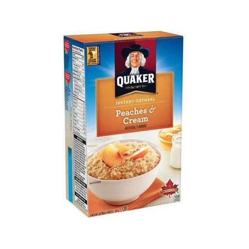 Quaker Instant Oatmeal Peaches & Cream - 8 Packets - 264G - Miller & Bean Coffee Company