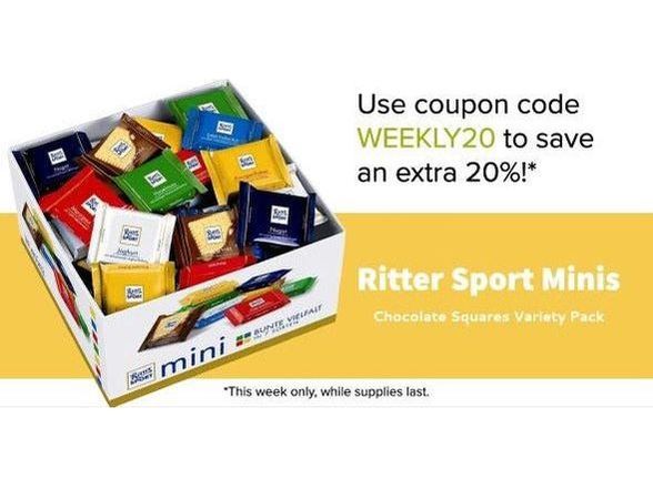 Ritter Sport Minis Chocolate Squares Variety Pack - 84 × 17g - MB Grocery