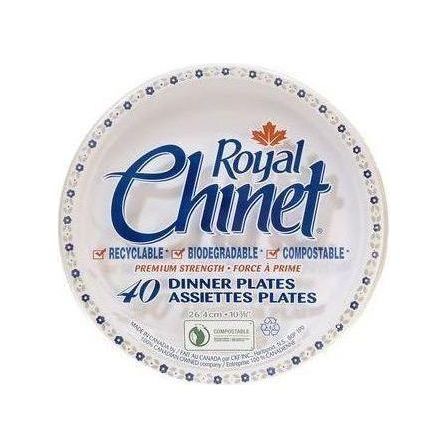 Royal Chinet Dinner Plate - 10.38" - Pack of 40 - Miller & Bean Coffee Company