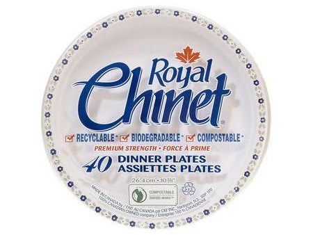 Royal Chinet Dinner Plate - 10.38" - Pack of 40 - MB Grocery