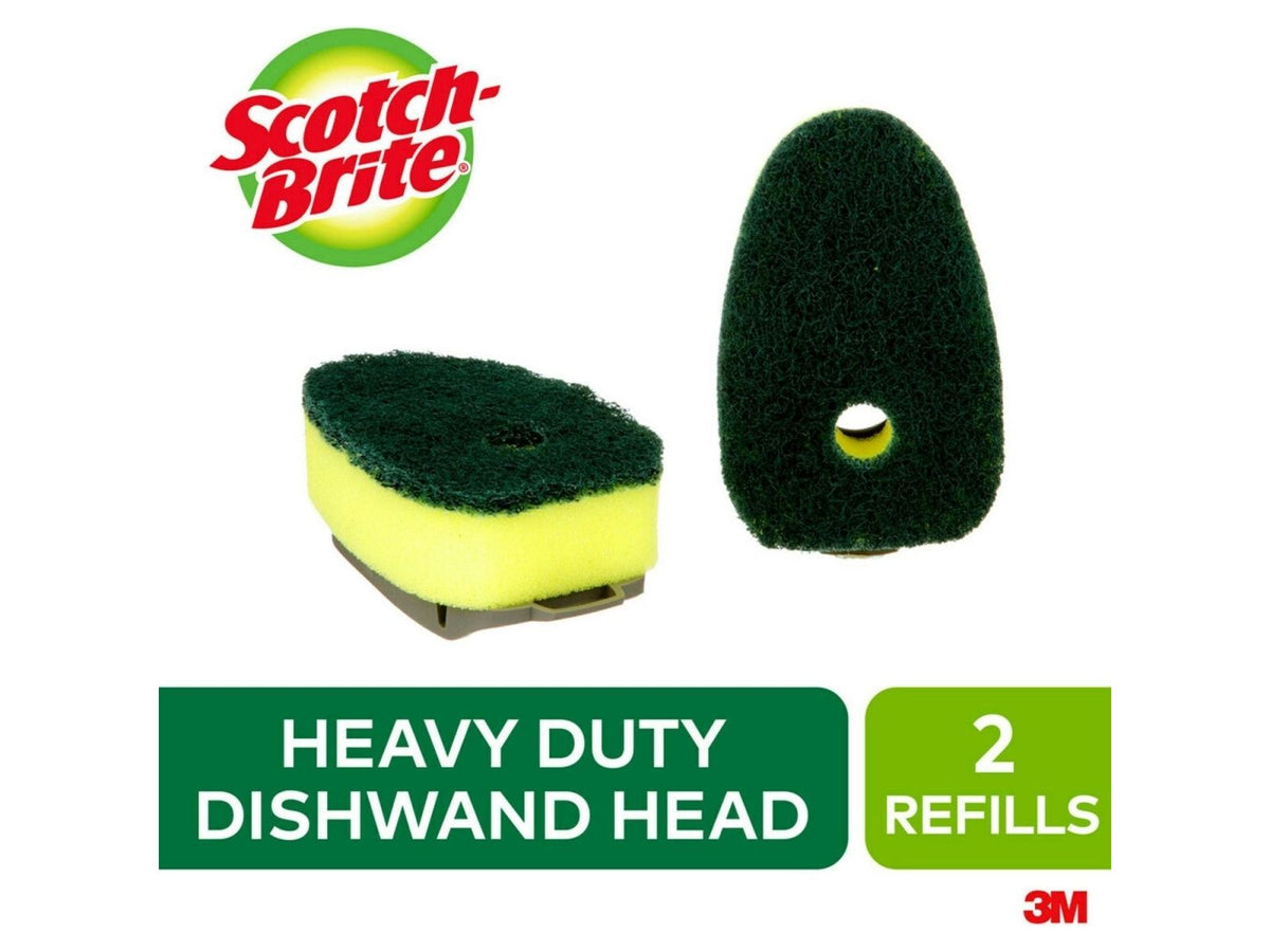 Scotch-Brite 4817RSC Refill Sponge Heads for Heavy-Duty Dishwand, 2/Pack