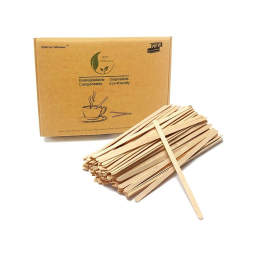 Stir Sticks - Wooden 7" Slim - 1000 Pkg - Miller & Bean Coffee Company