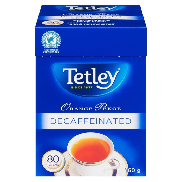 Tea - Tetley - Decaf - Pkg 80 - Miller & Bean Coffee Company
